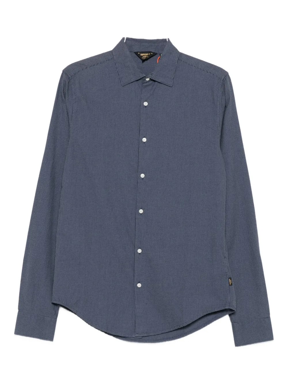 Superdry Button-up Cotton Shirt In Blue