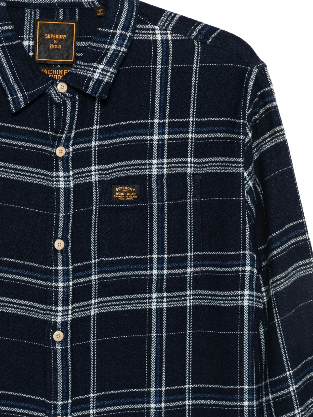 Superdry Geruit overhemd Blauw