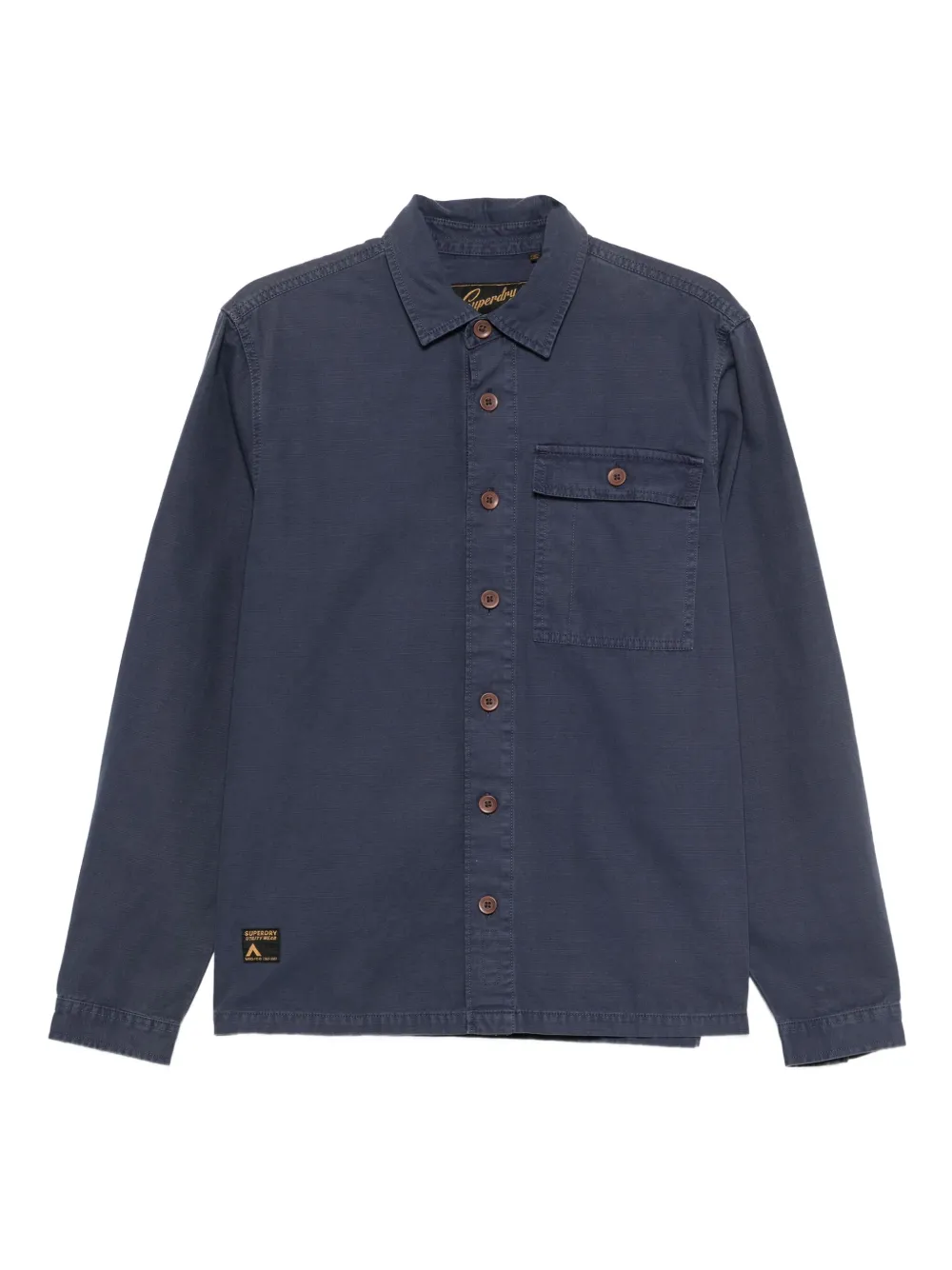 Superdry camisa con bolsillo en el pecho y botones | azul | Image 1