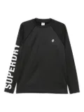 Superdry logo-print long-sleeve T-shirt - Black