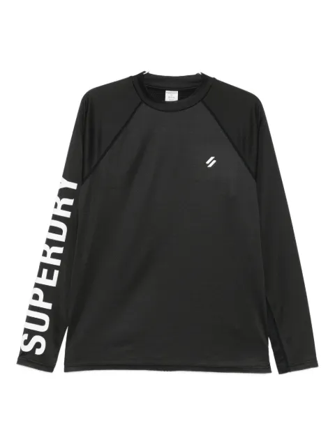 Superdry logo-print long-sleeve T-shirt