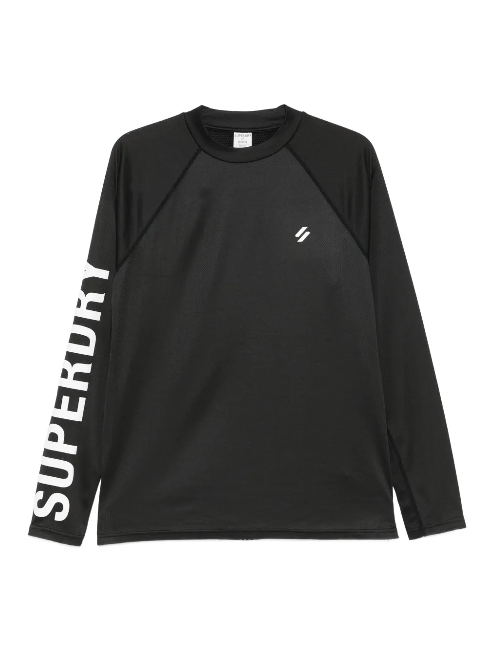 Superdry Langarmshirt mit Logo-Print | Schwarz | Image 1
