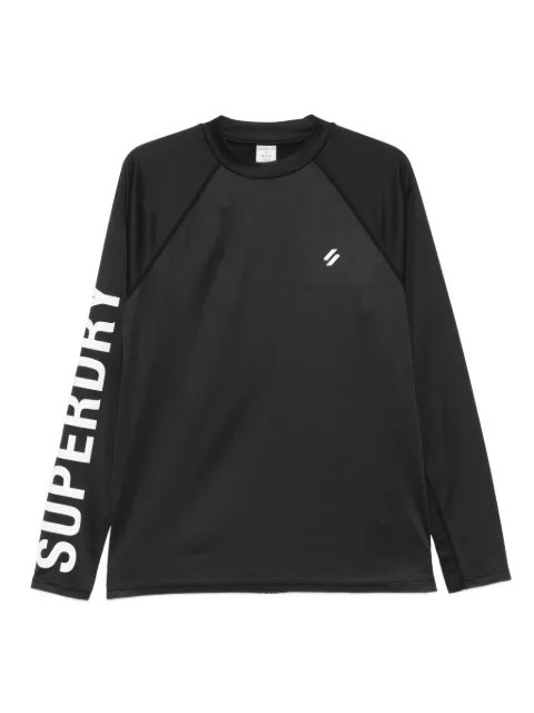 Superdry playera manga larga con logo estampado