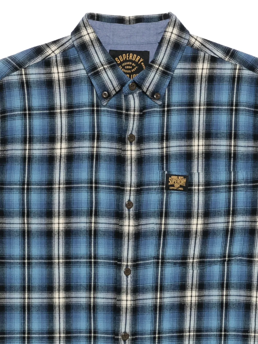 Superdry Geruit overhemd Blauw