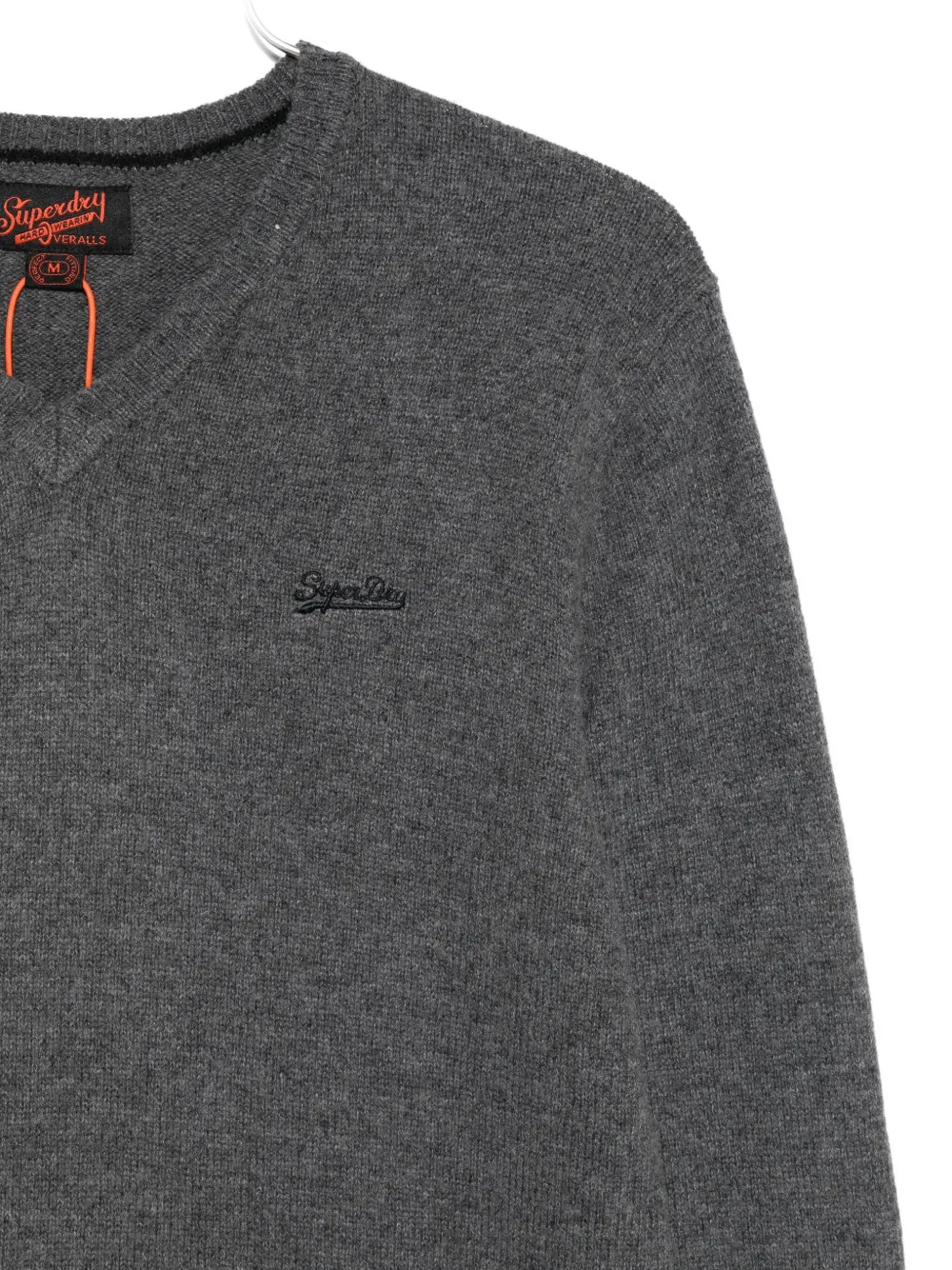 Superdry V-neck Sweater In Gray