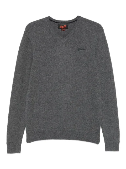 Superdry suéter con cuello en V