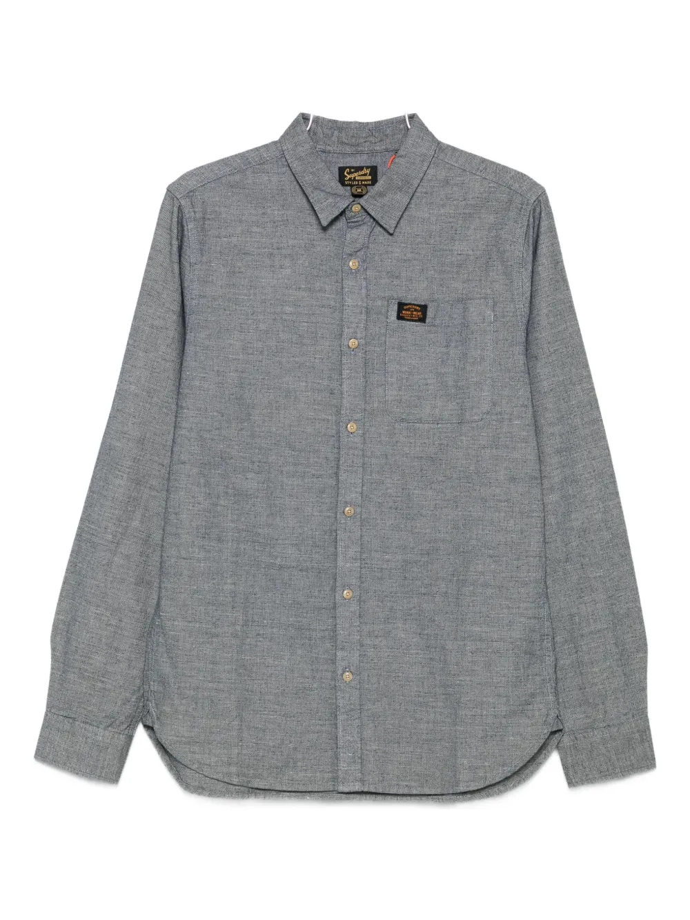 Superdry chest-pocket shirt | Blue | Image 1