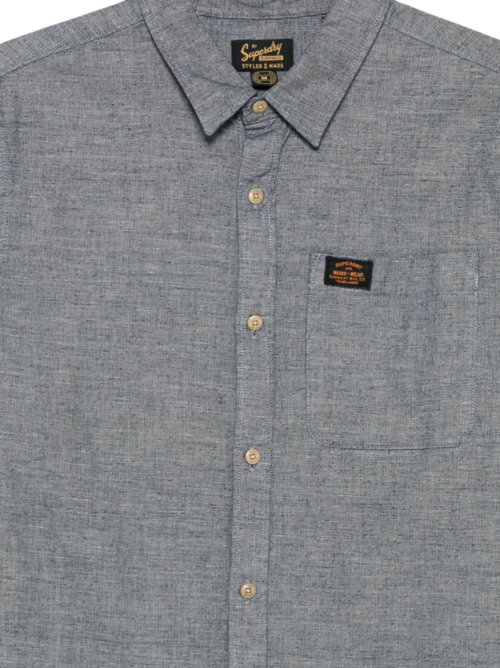Superdry Overhemd met borstzak Blauw