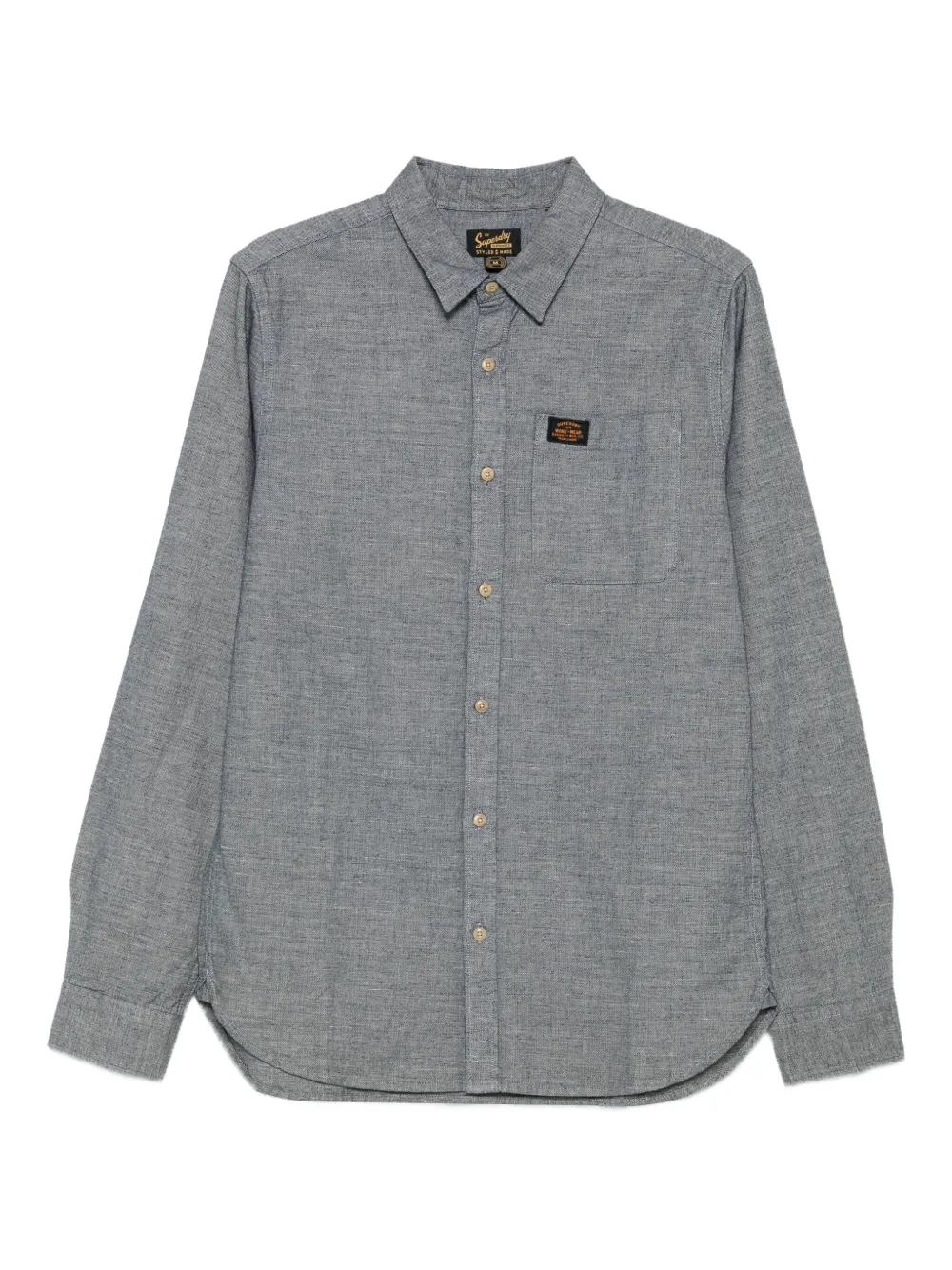 Superdry قميص بجيب على الصدر | أزرق | Image 1