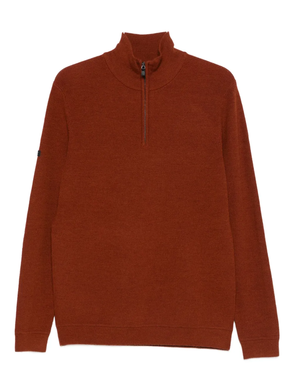 Superdry half-zip merino jumper | Orange | Image 1