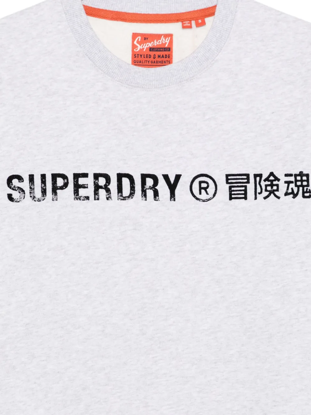 Superdry Sweater met logoprint Grijs