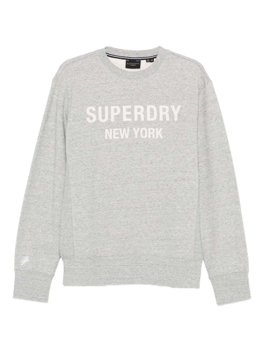 Superdry سويت شيرت بحروف شعار الماركة | رمادي | Image 1