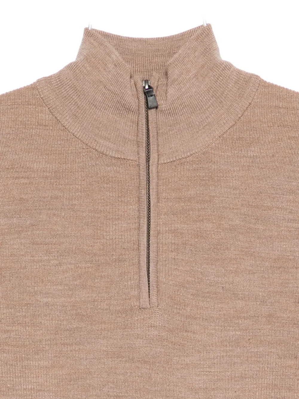 Superdry Zip-neck Sweater In Neutral