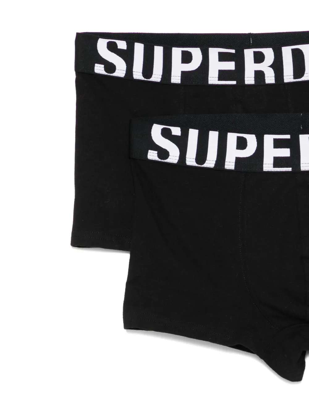 Superdry Logo-waistband Boxers (pack Of Two) In Black