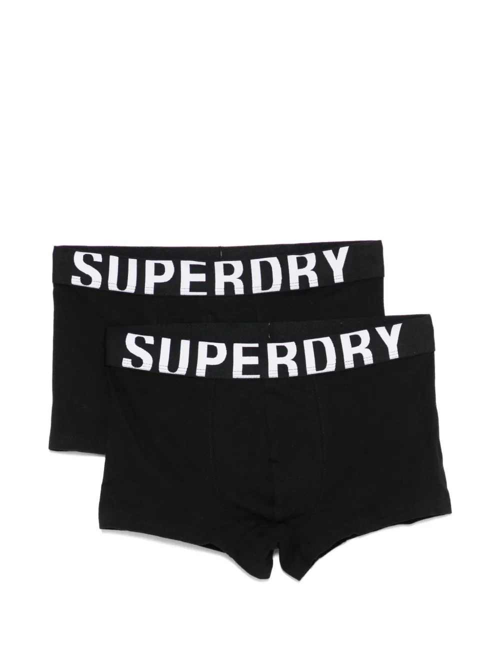 Superdry Logo-waistband Boxers (pack Of Two) In Black