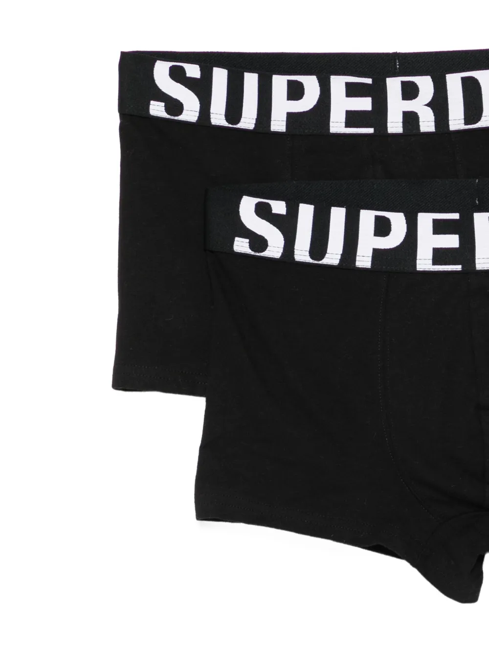 Superdry Twee boxershorts met logoband Zwart