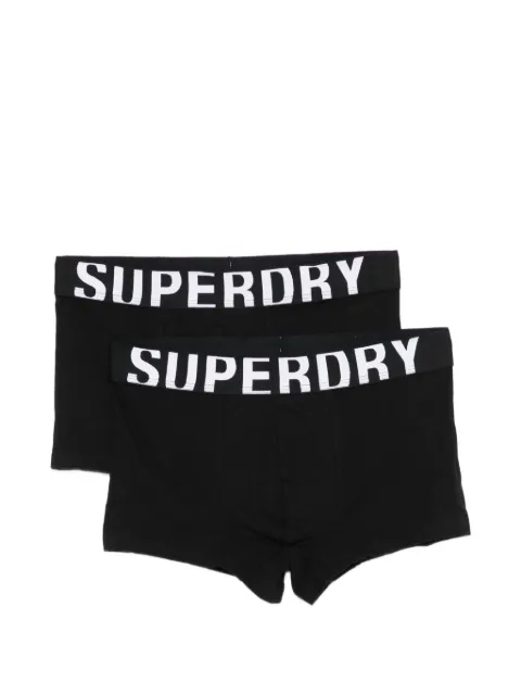 Superdry set de  dos bóxeres con logo en la pretina
