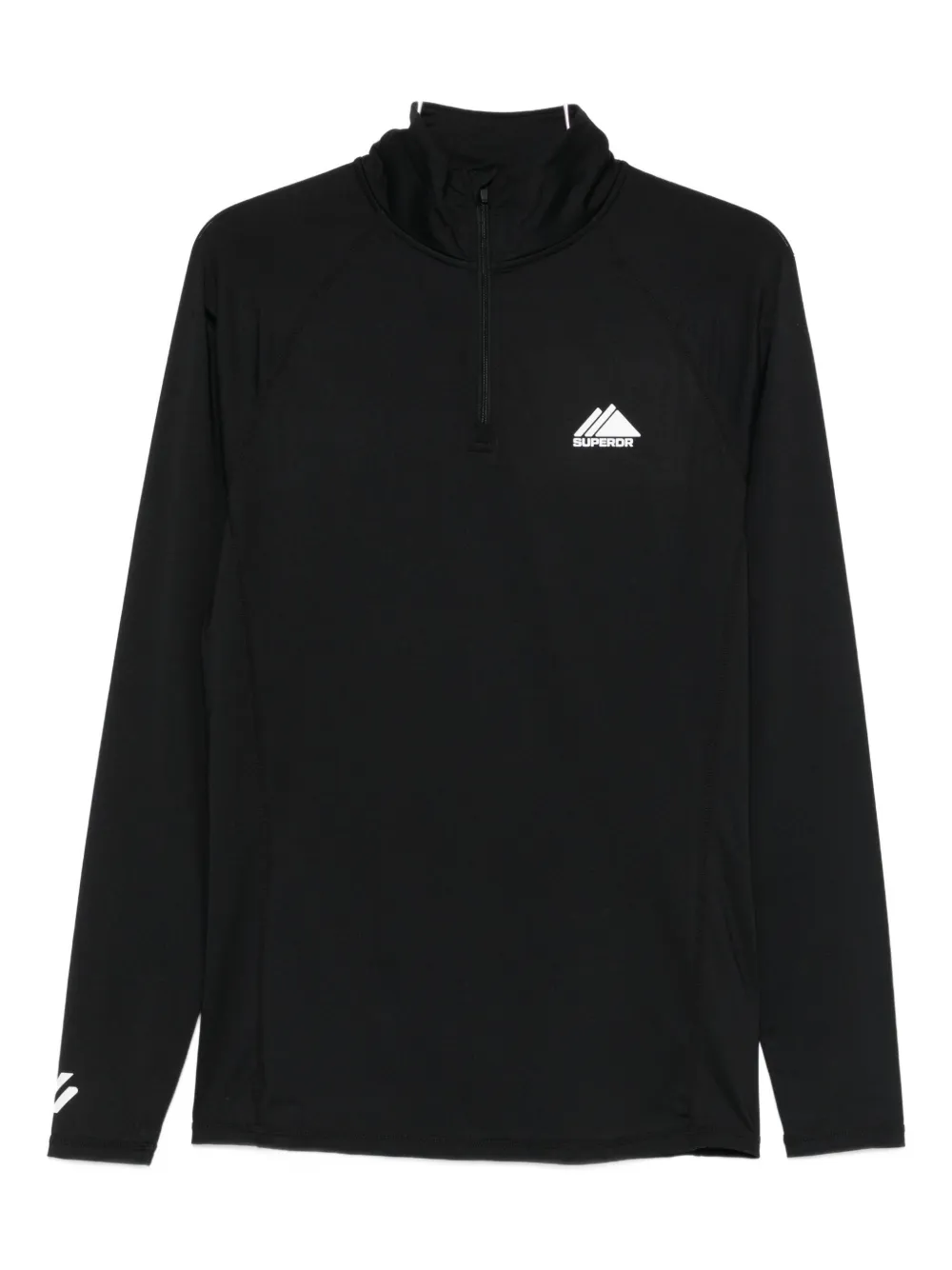 Superdry half-zip long-sleeve T-shirt | Black | Image 1