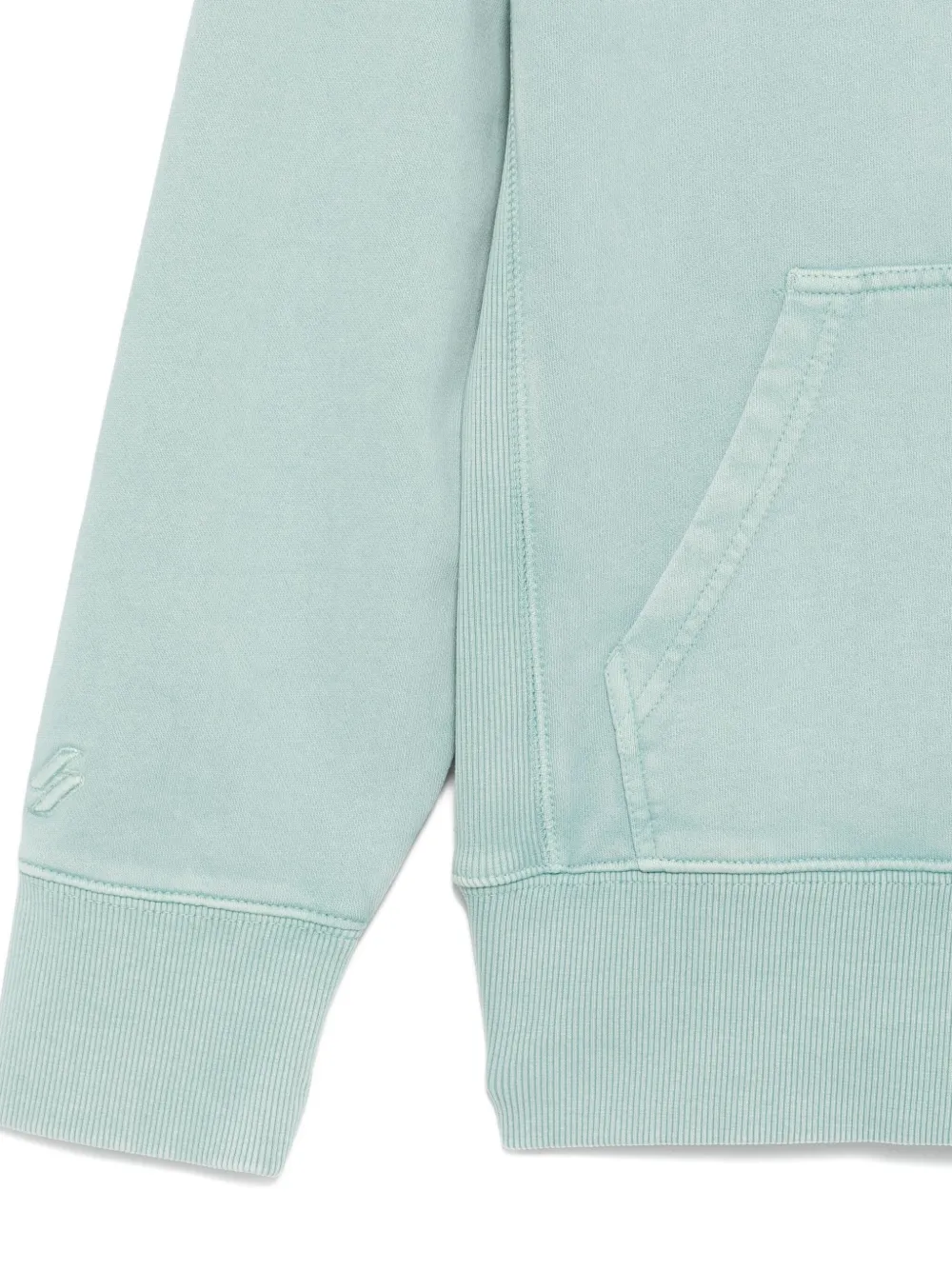 Superdry Pouch-pocket Cotton Hoodie In Blue