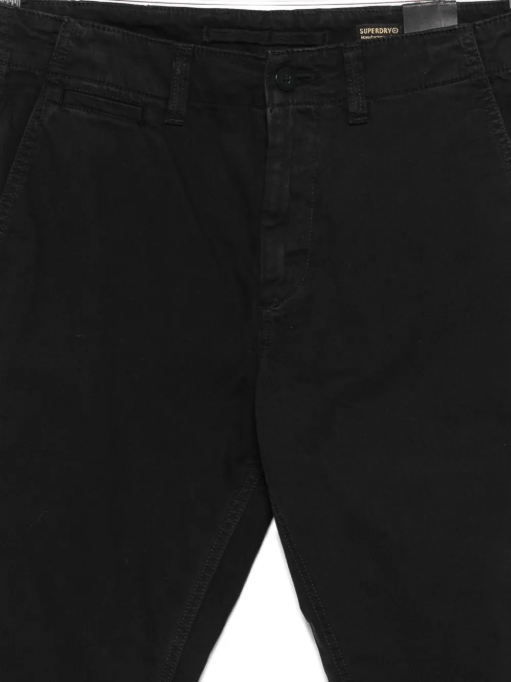 Superdry Stretch-cotton Trousers In Black