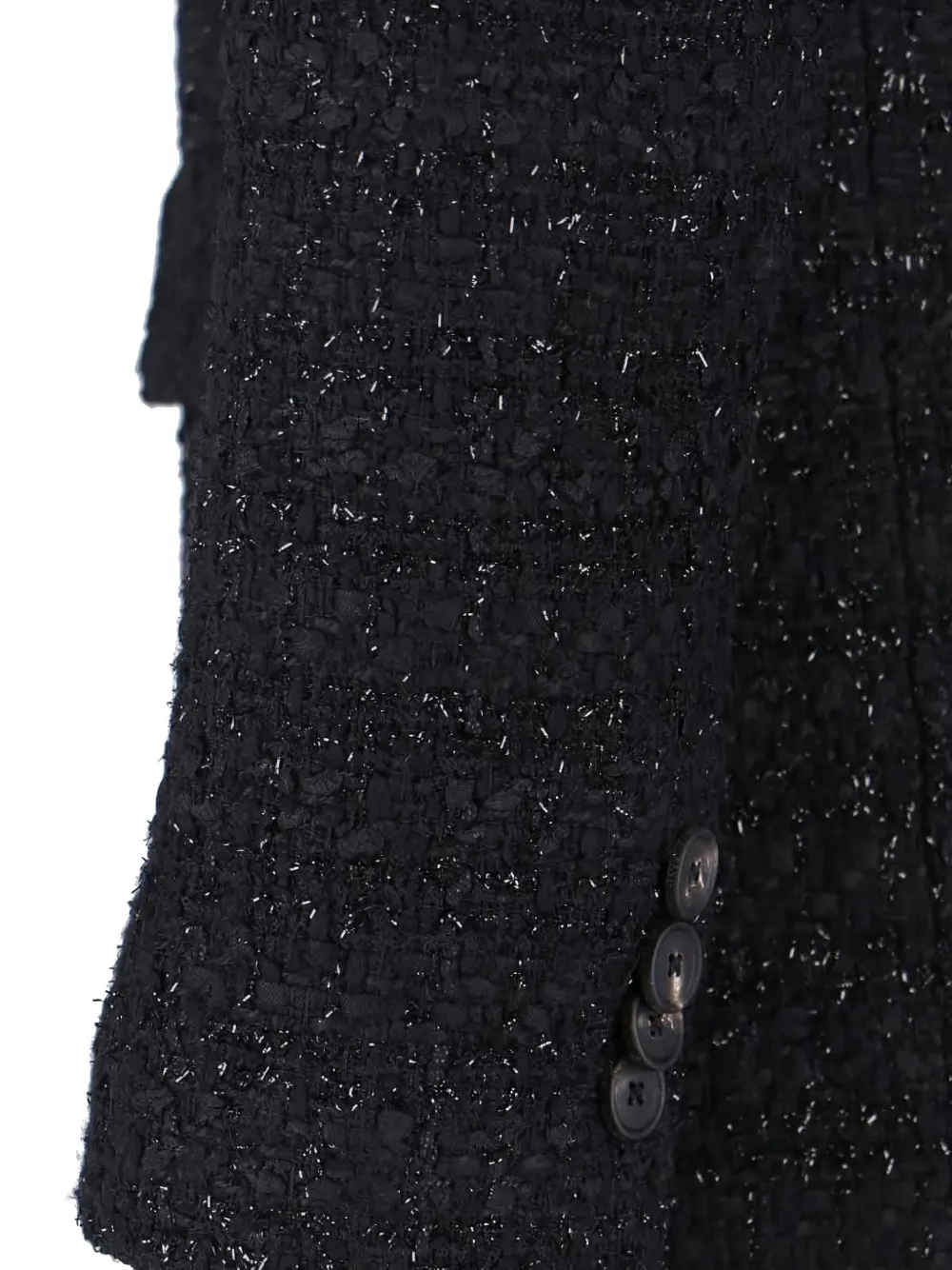 Tagliatore Tailored Black Jacket With Notched Lapel And Textured Fabric In Black