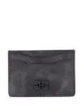 GANNI logo-patch card holder - Black