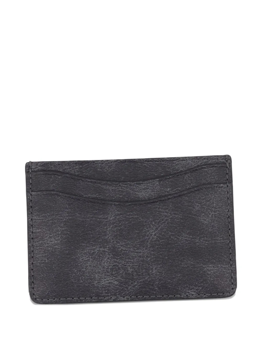Ganni Logo-patch Card Holder In Gray