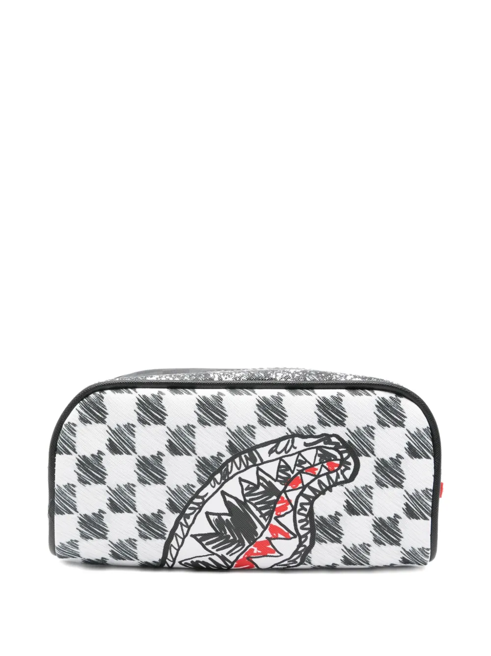 Sprayground Kid Graphic-print Checkered Bag In Black