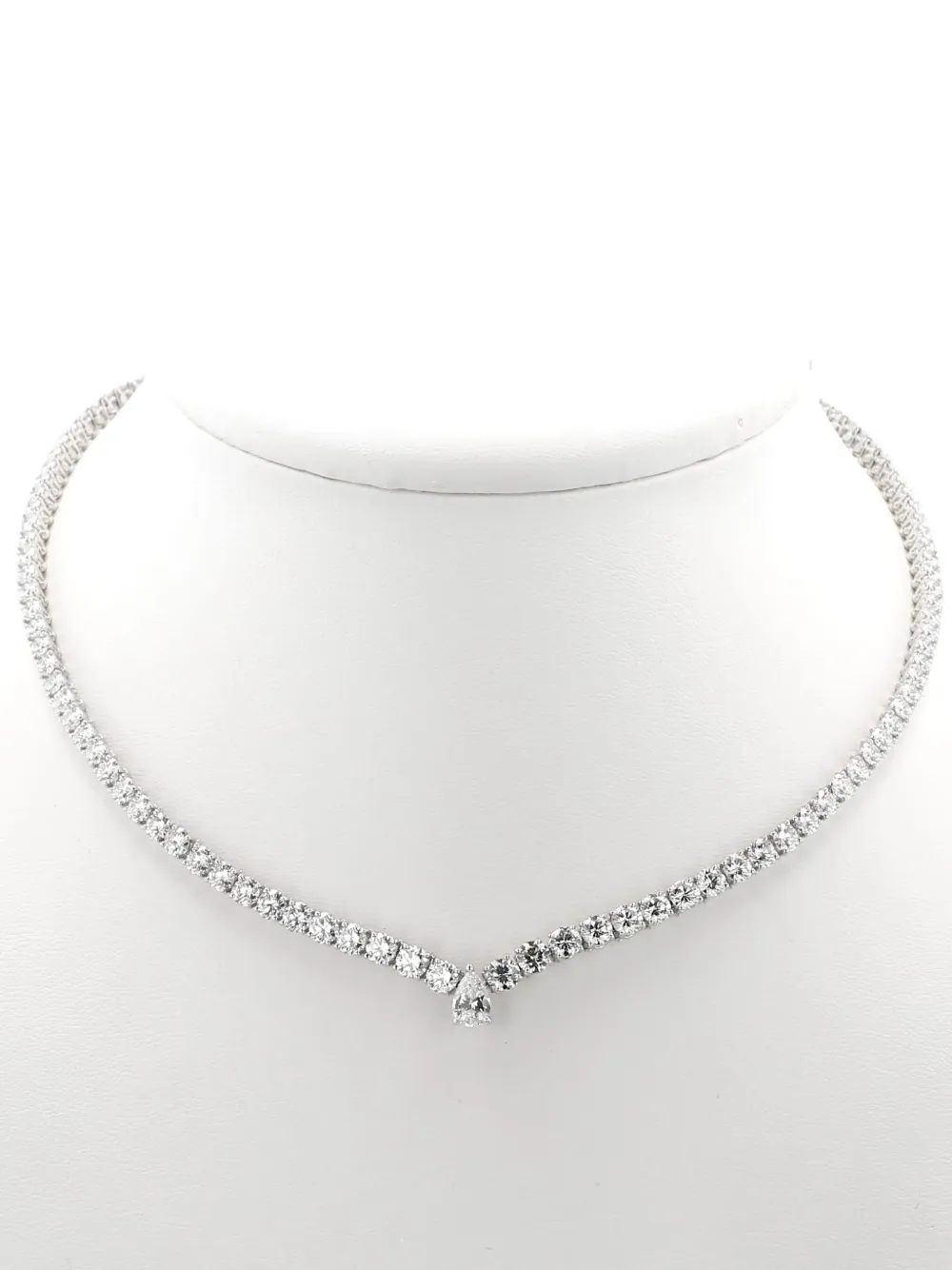 Cartier 2002 platinum diamond necklace - シルバートーン Cartier 2002 platinum diamond necklace - シルバートーン