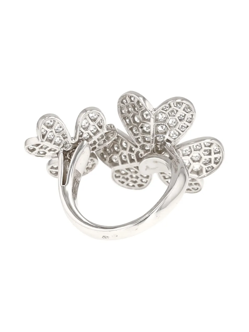 Pre-owned Van Cleef & Arpels 2000s White Gold Diamond Ring In Silver
