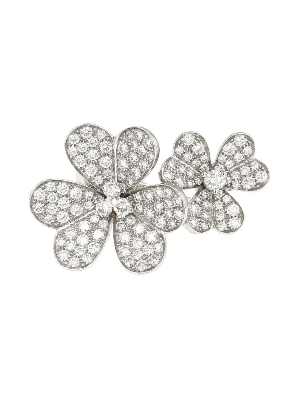 Van Cleef & Arpels Pre-Owned 2000s white gold diamond ring - シルバートーン Van Cleef & Arpels Pre-Owned 2000s white gold diamond ring - シルバートーン