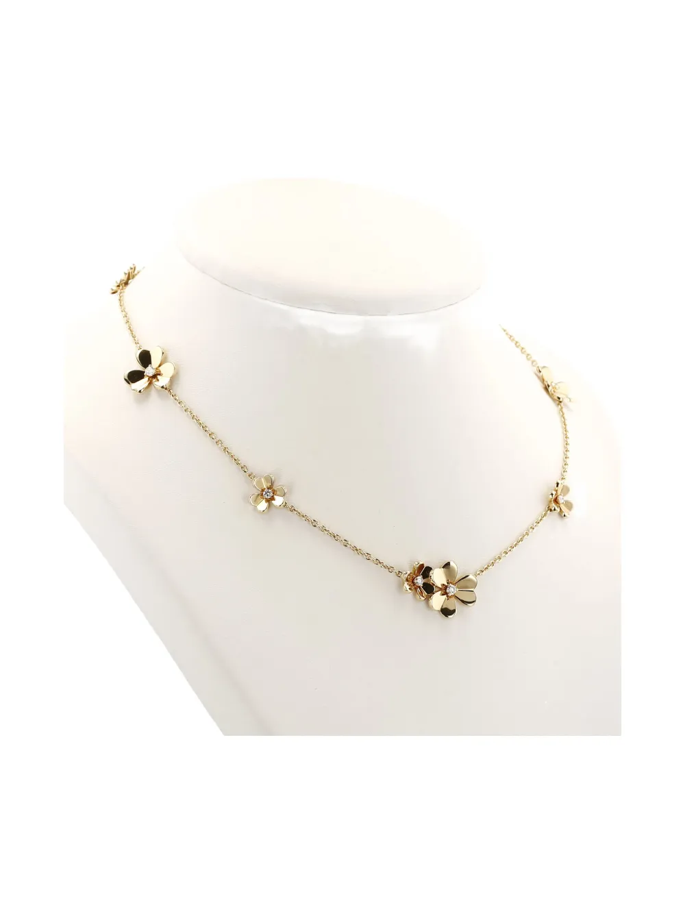 Pre-owned Van Cleef & Arpels 2000s Yellow Gold Diamond Necklace