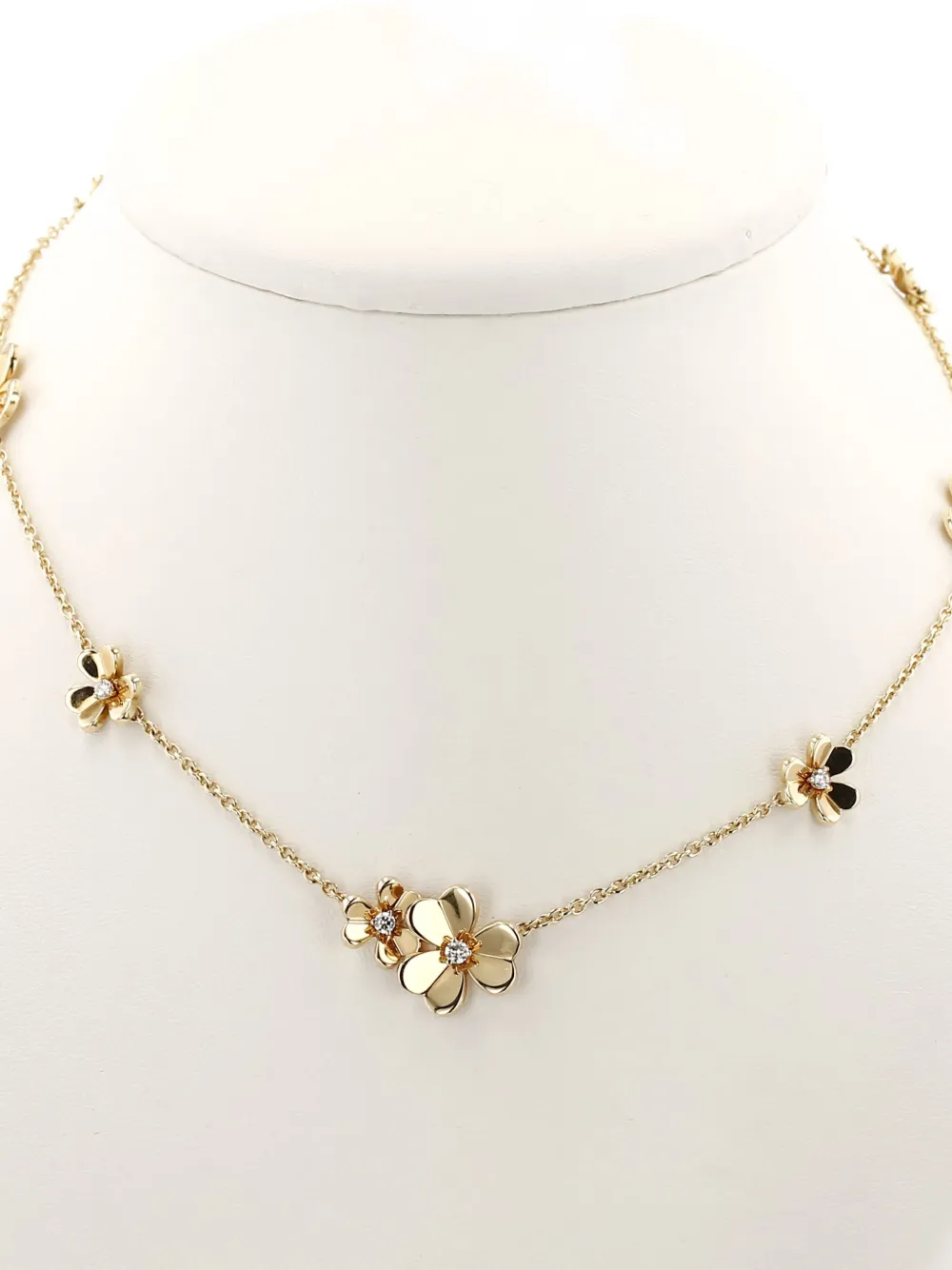 Pre-owned Van Cleef & Arpels 2000s Yellow Gold Diamond Necklace