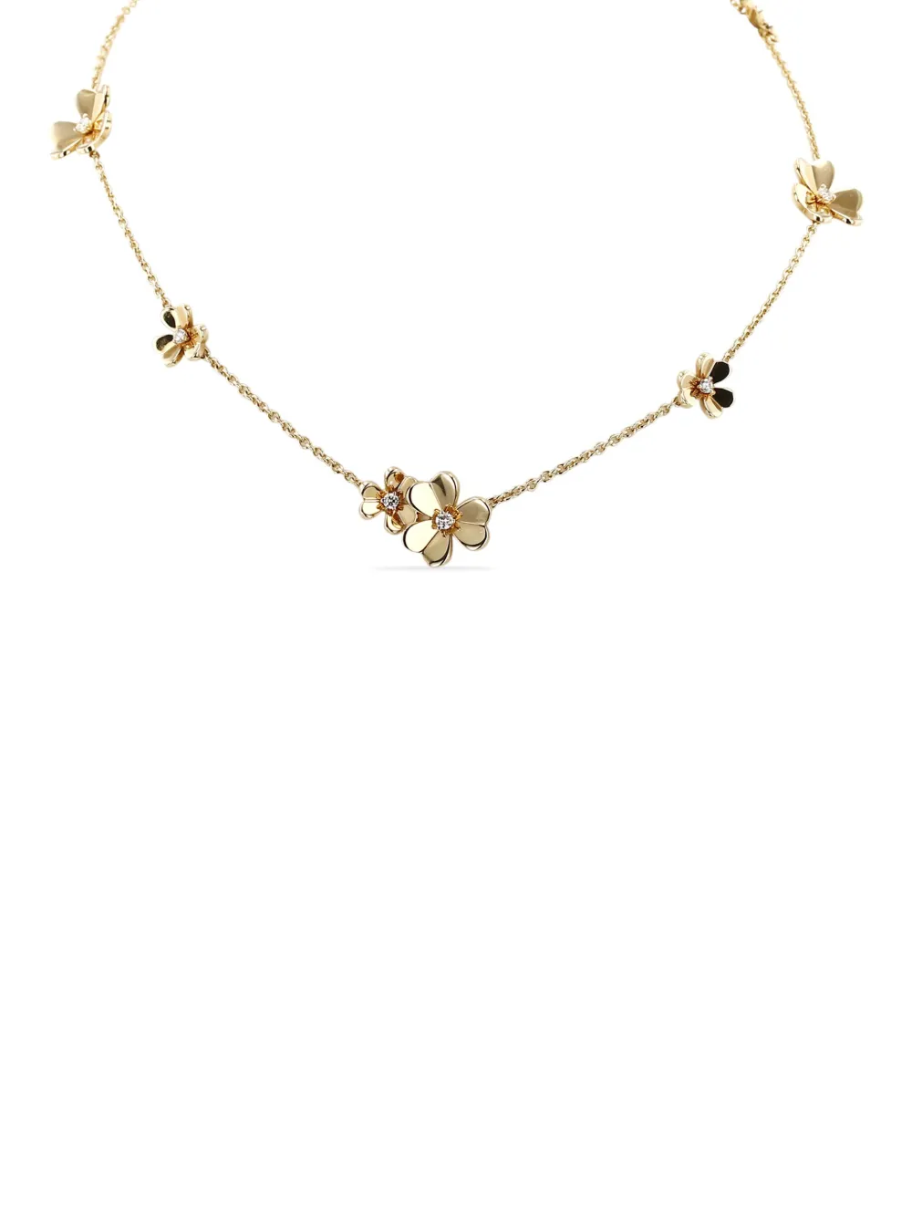 Van Cleef & Arpels Pre-Owned 2000s yellow gold diamond necklace | Gold | Image 1