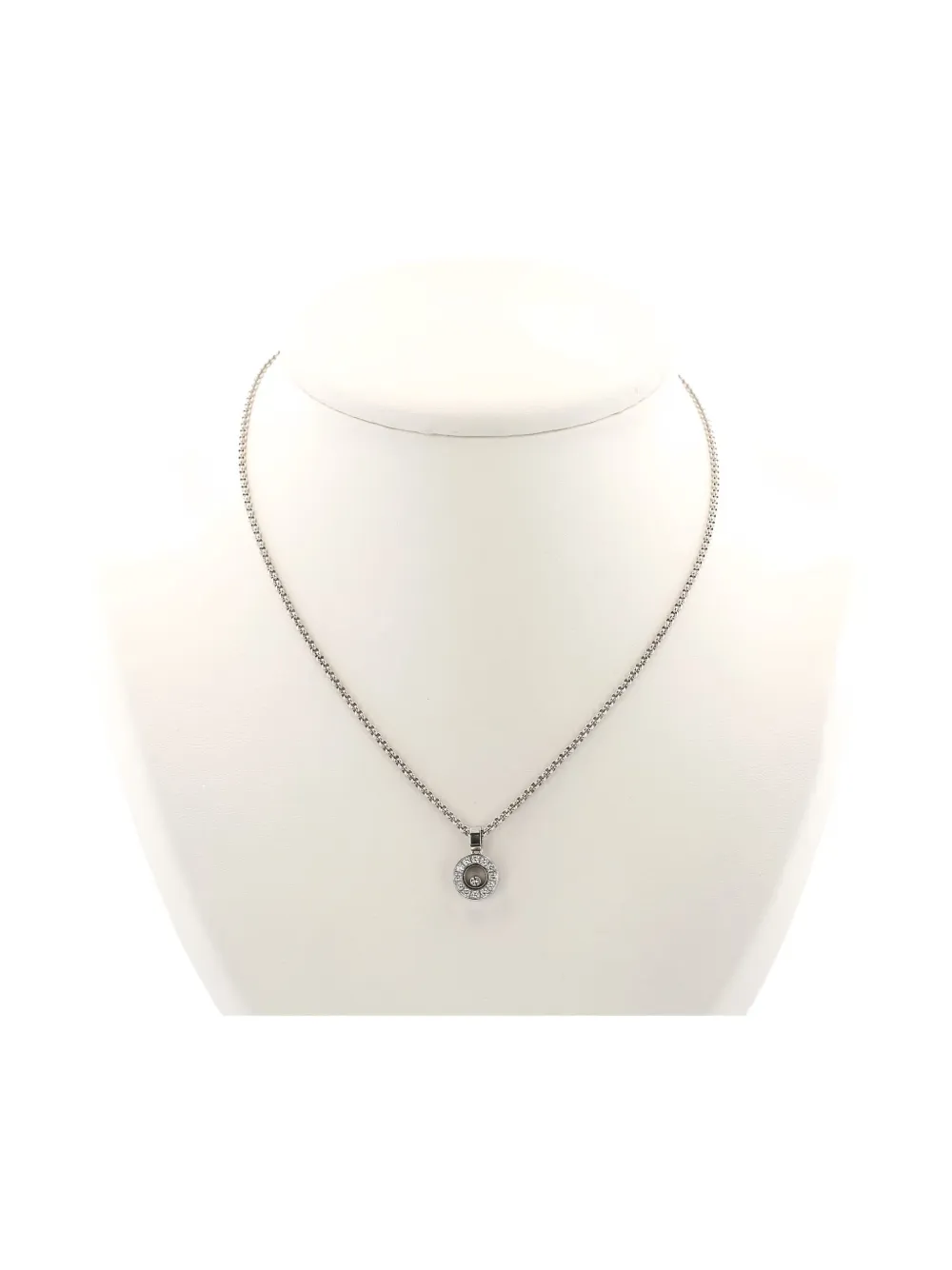 Pre-owned Chopard 2020s White Gold Diamond Necklace In Silver