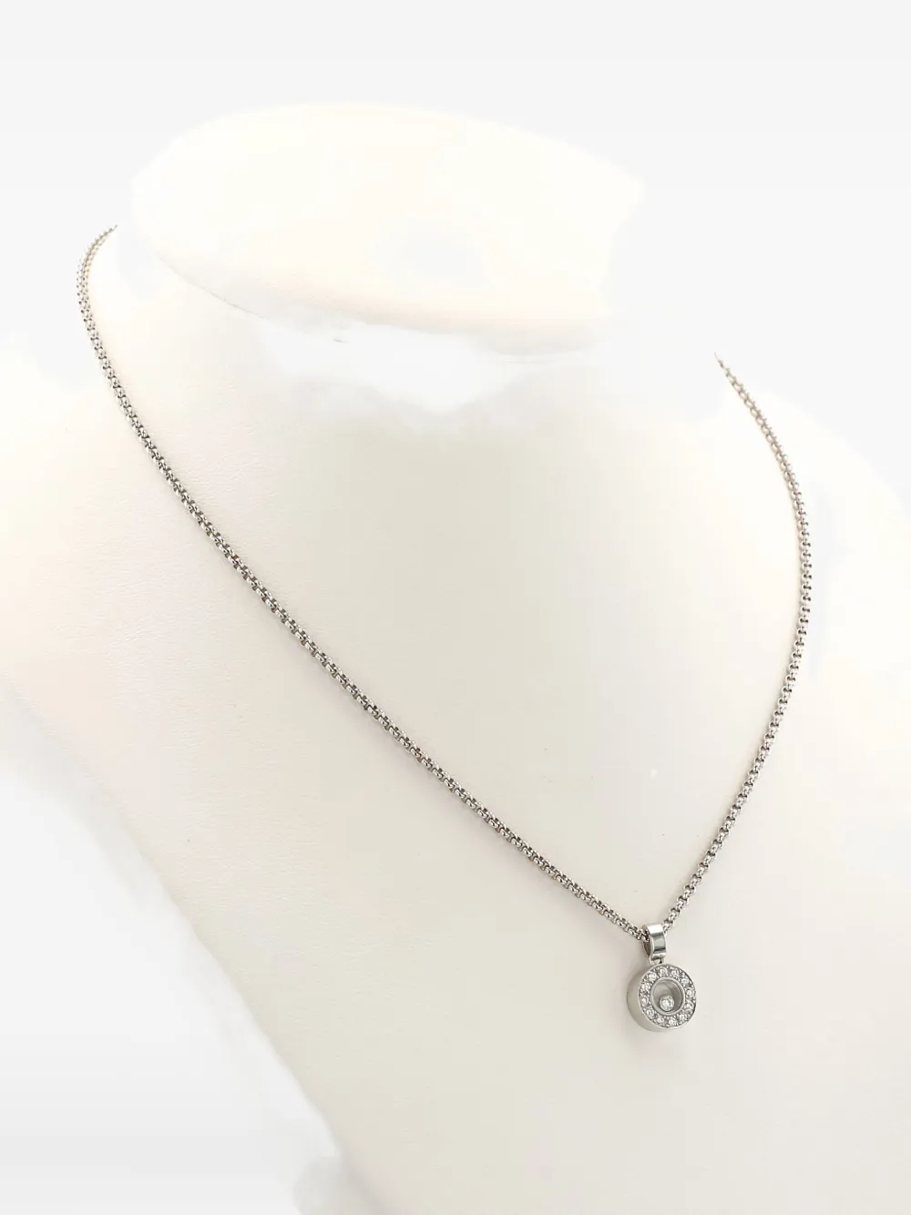 Pre-owned Chopard 2020s White Gold Diamond Necklace In Silver