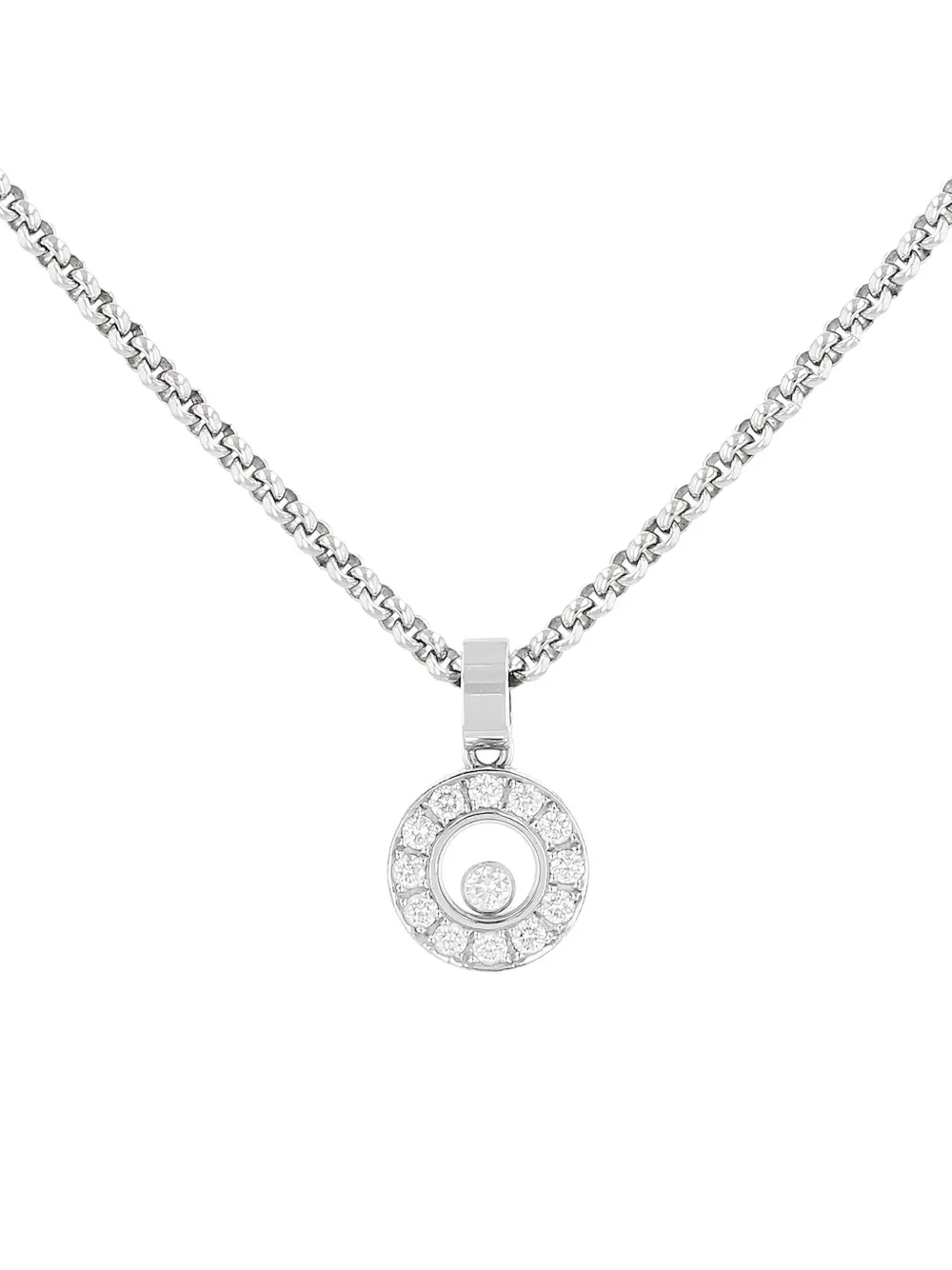 Pre-owned Chopard 2020s White Gold Diamond Necklace In Silver