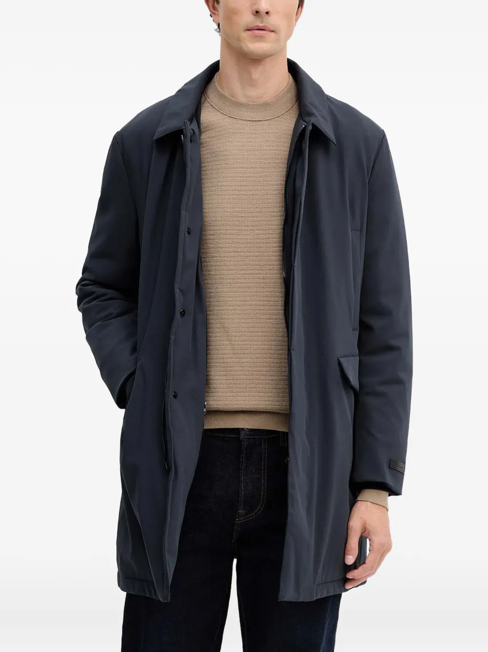 Trussardi Jack met capuchon Blauw
