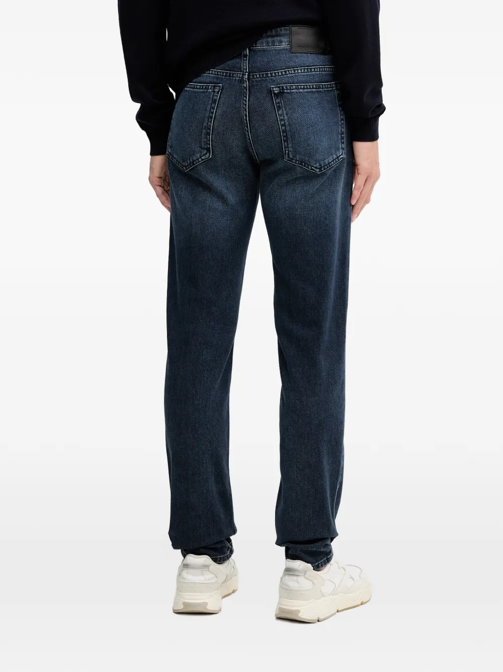  Trussardi Close Denim Patch Jeans - Blue 