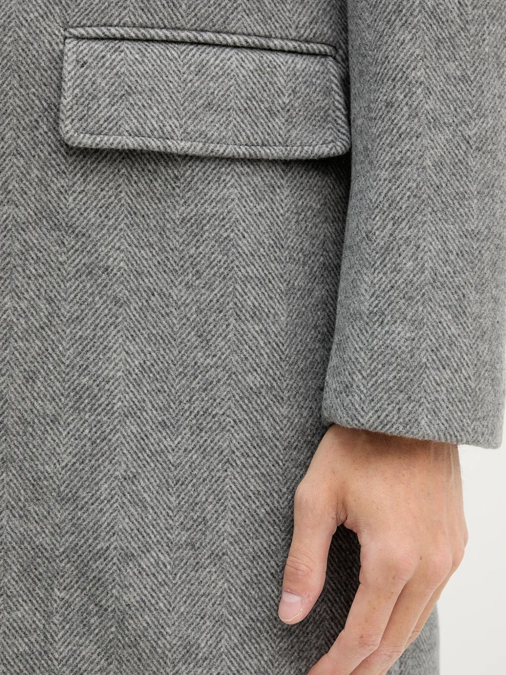 Trussardi Jas met visgraatpatroon Grijs