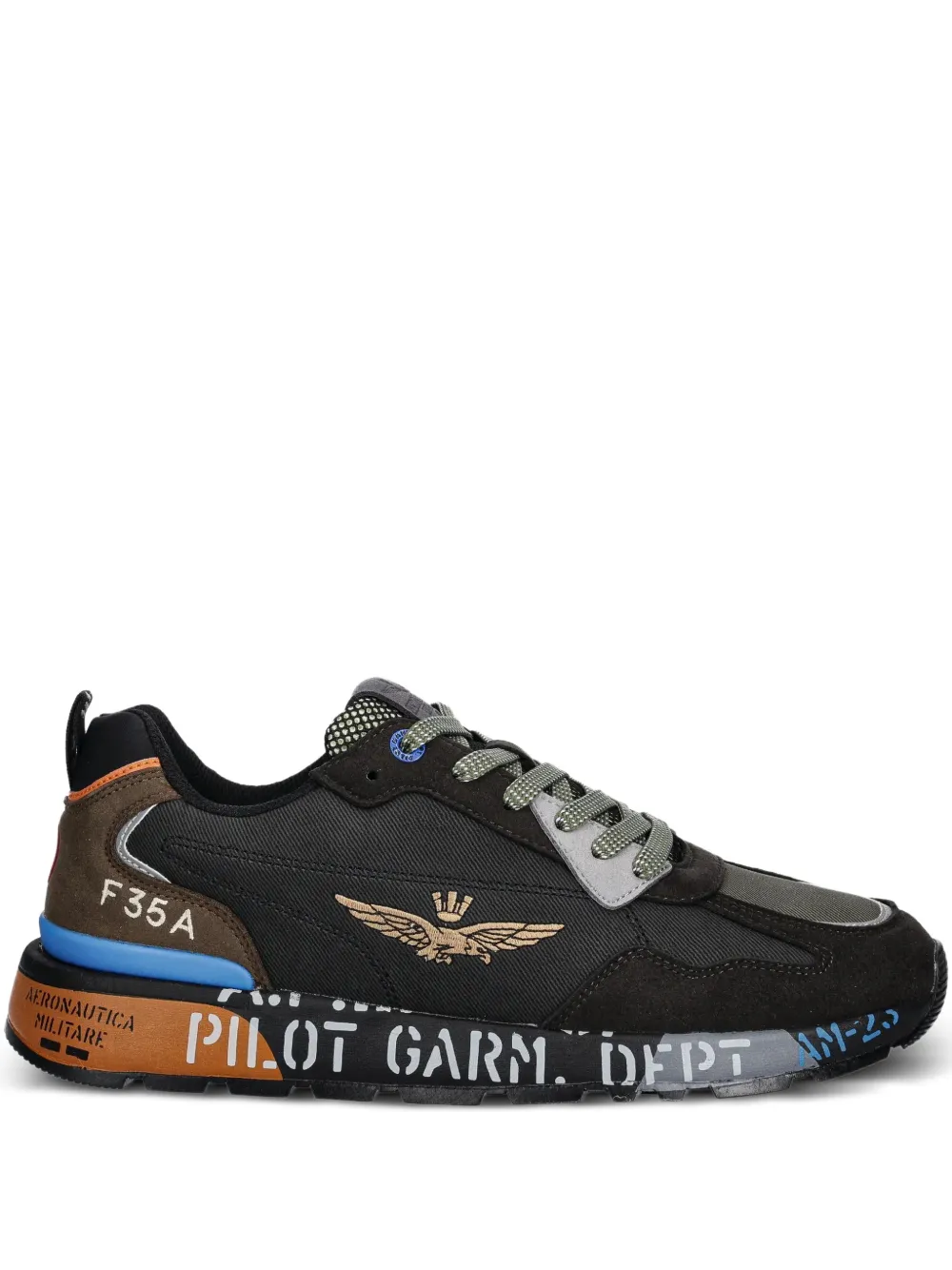 Aeronautica Militare lettering-print sneakers - Nero