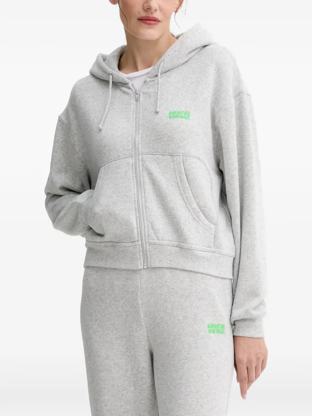 American Vintage Evona zip-up hoodie - Grey