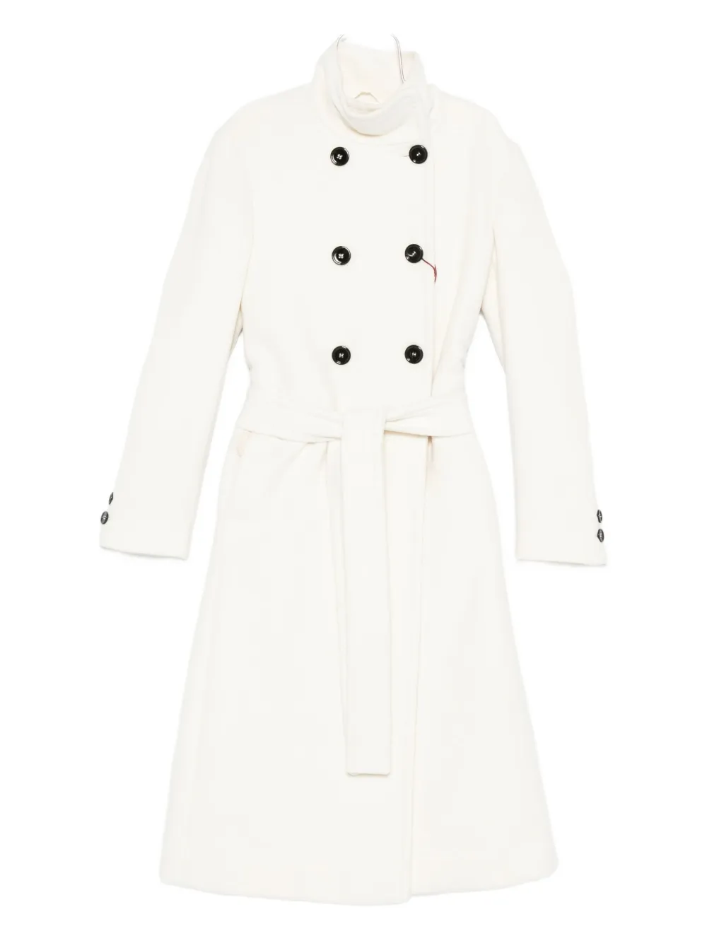Max Mara Button-fastening Coat In White