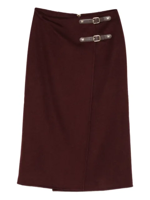 Max Mara buckled wrap skirt