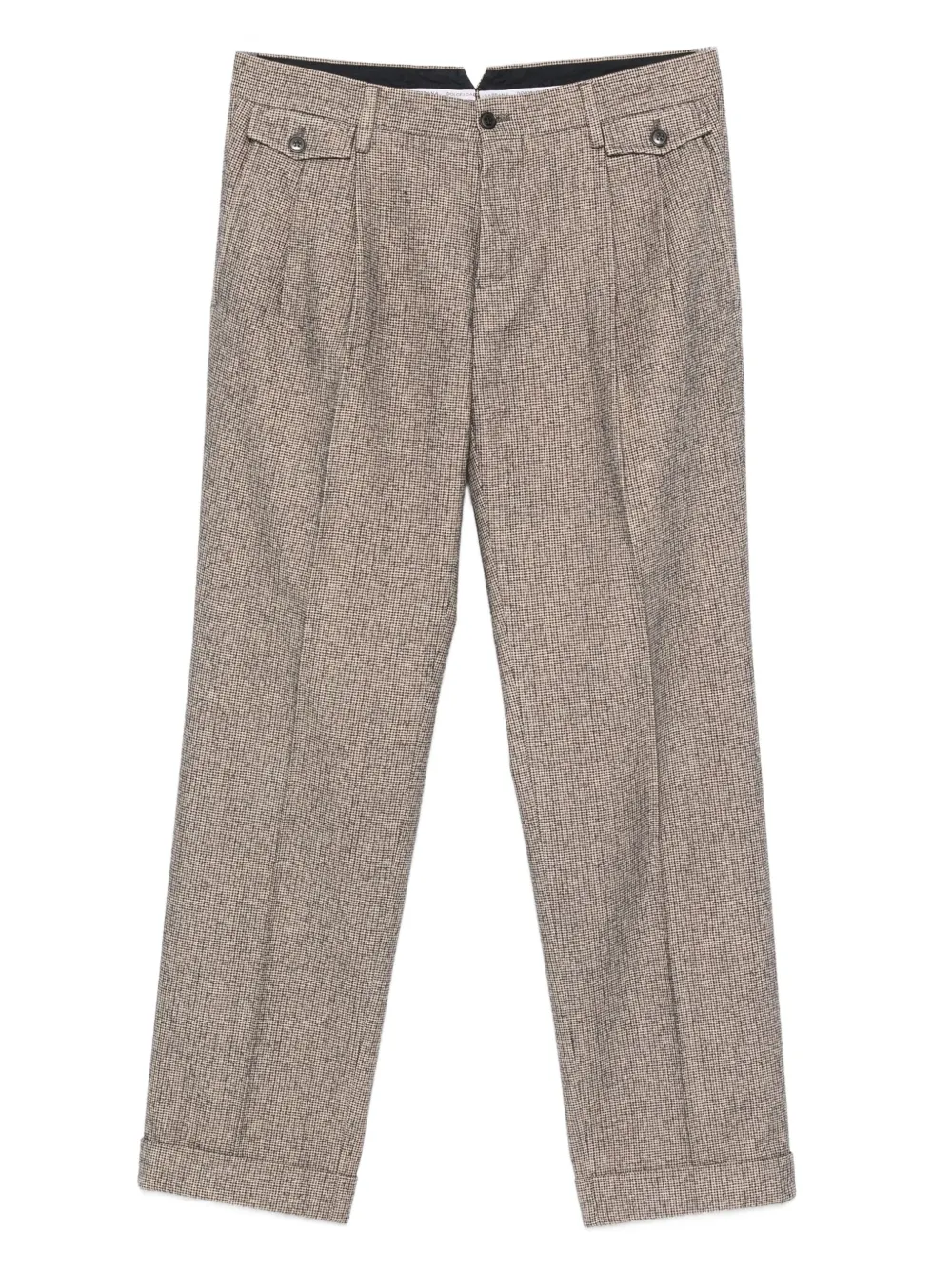 Dolce & Gabbana Pre-Owned 2000s micro-checked trousers | Neutrals | Image 1