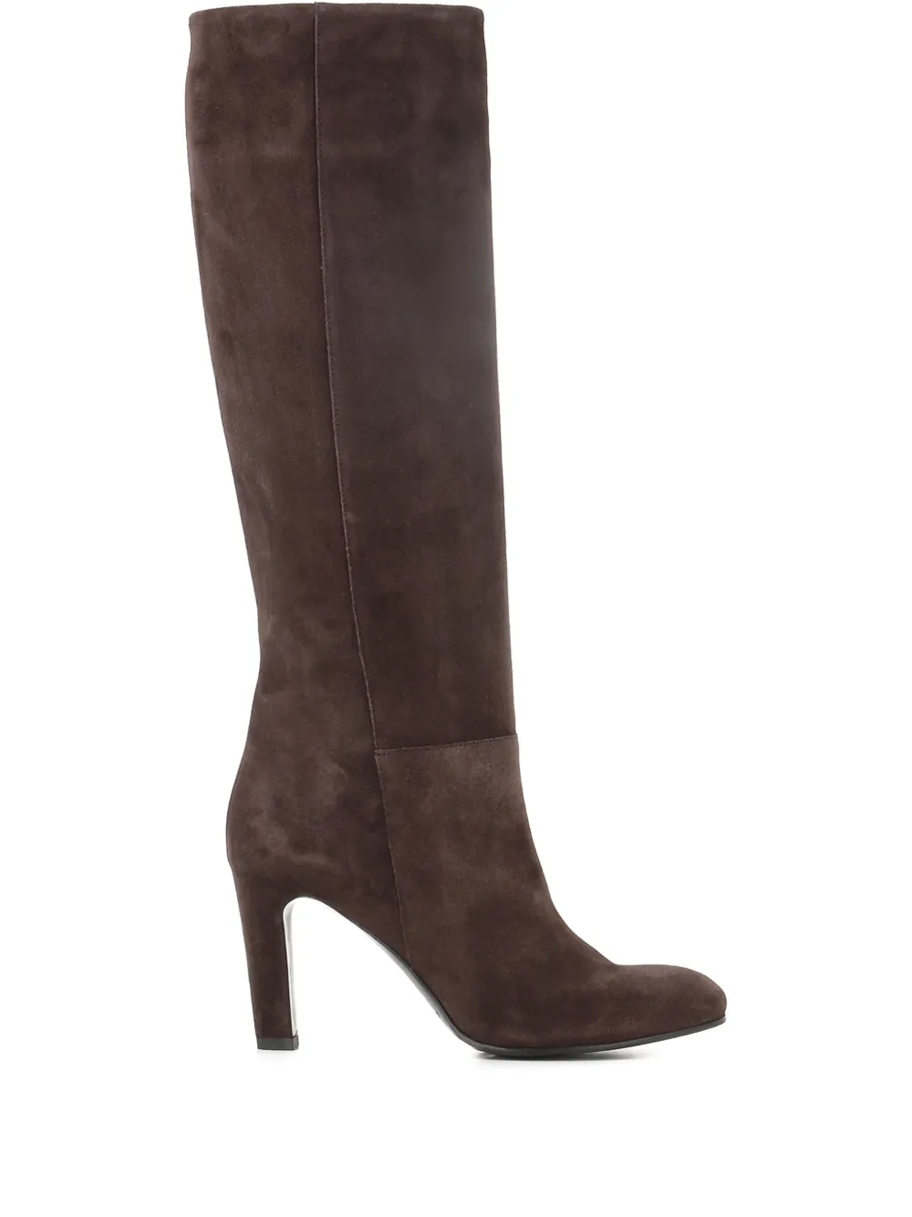 Del Carlo 80mm leather high-heel boots | Brown | Image 1