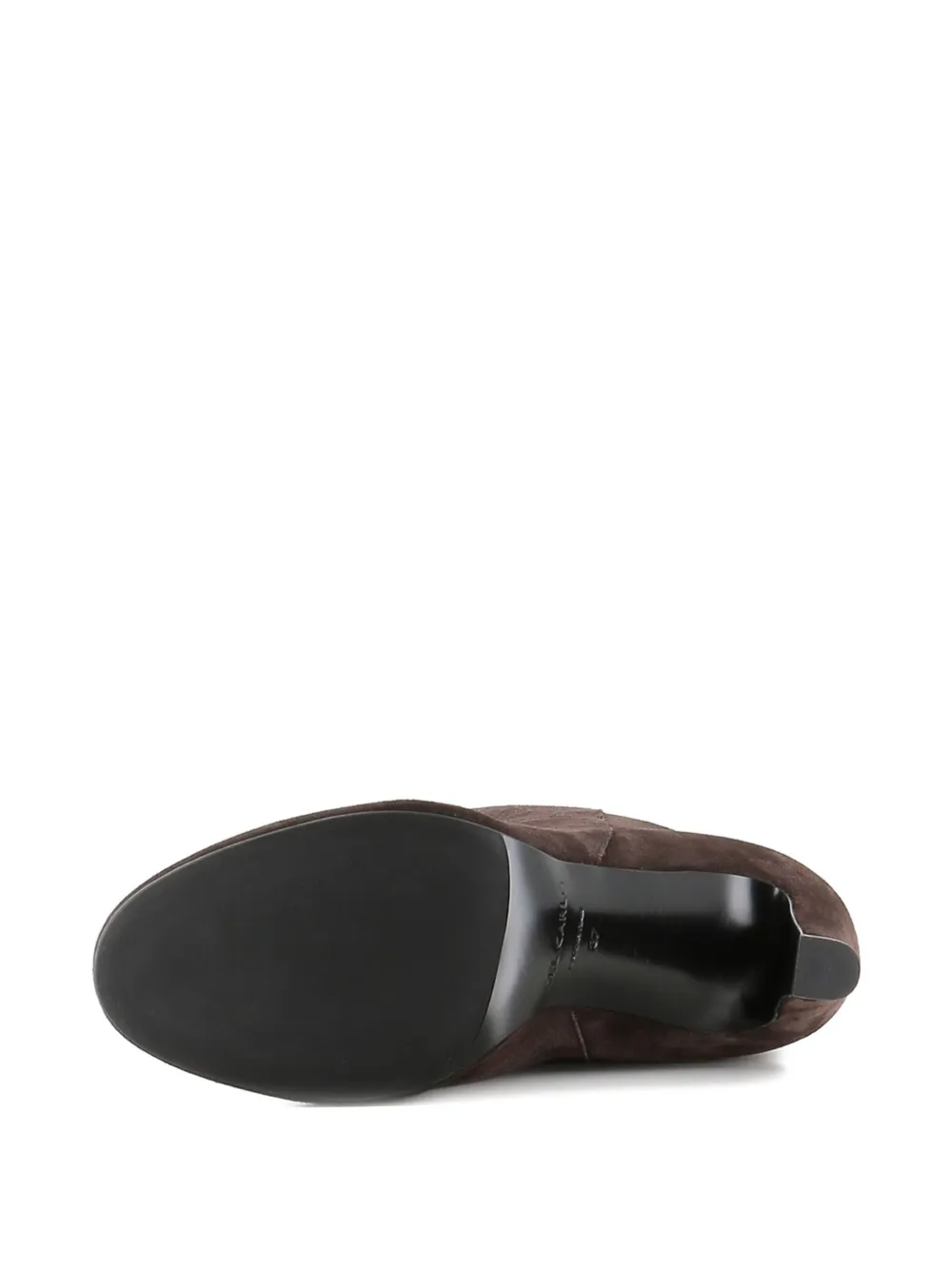 Del Carlo 80mm Leather High-heel Boots In Animal Print