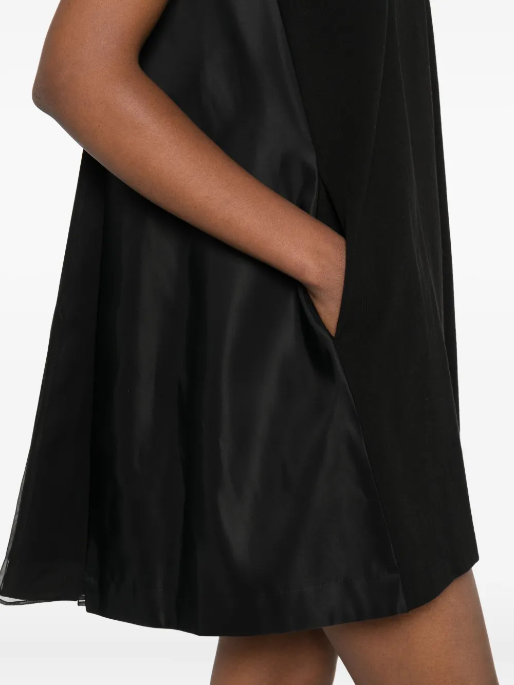 Sacai Sleeveless Mini Dress In Black