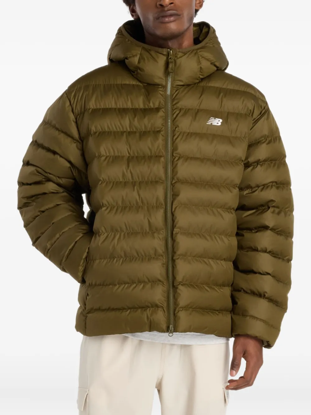 New Balance Piumino con cappuccio - Verde