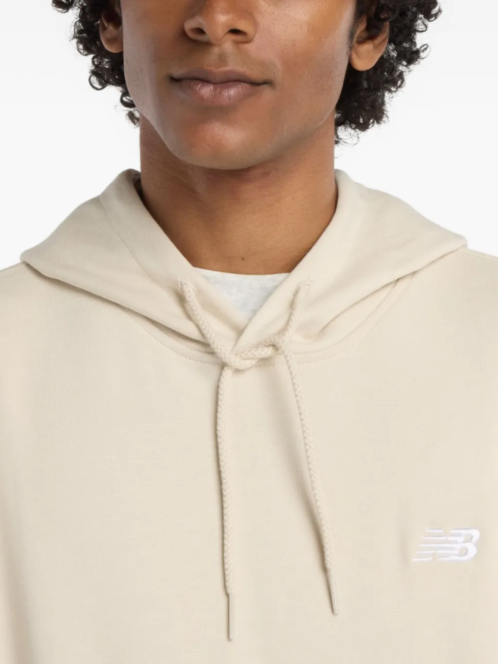 New Balance Hoodie met geborduurd logo Beige